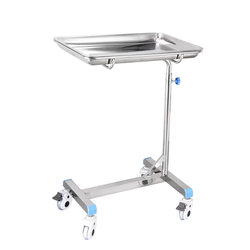 Stainless Steel Mobile Operation Tray Medical Hospital Trolley