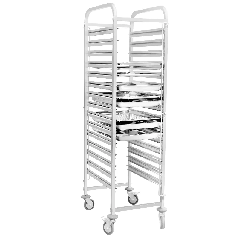 Stainless Steel Multi-purpose Trolley Wheeled Kitchen Cart Customized Size Hotel Restaurant Service Supply Cart
