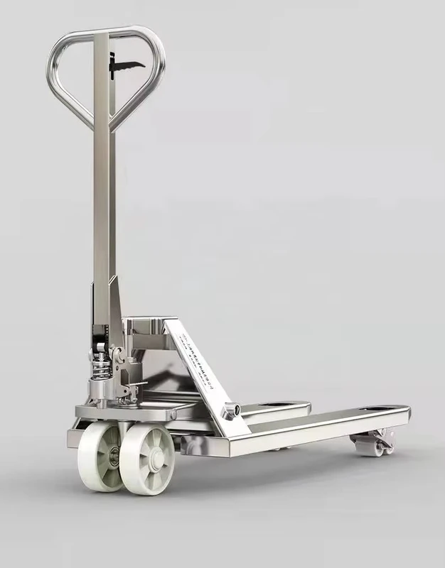 Stainless Steel Pallet Truck with 2T AC Pump Nylon Wheel Fork Hand Pallet Truck