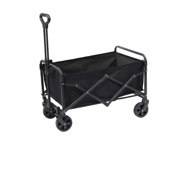 Stainless Steel Portable Outdoor Flat Foldable Shopping Cart Industrial Use Trailer Camping Cart Four Wheel for Camping & Stall