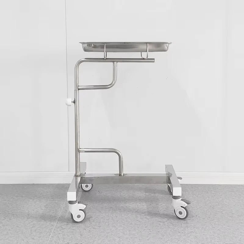 Stainless Steel Trolley Movable Brakeable Trolley with a Pallet