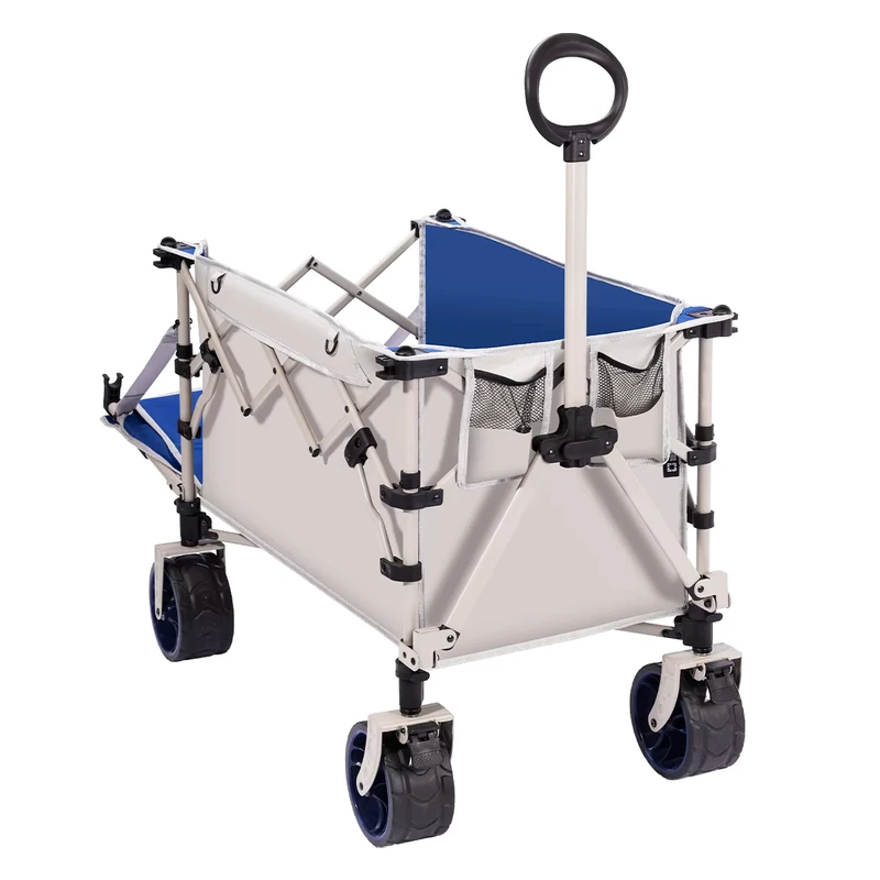 Stainless Steel Waterproof Four Wheel Portable Folding Camping Cart Hiking Outdoor Customized OEM Camping Travelling