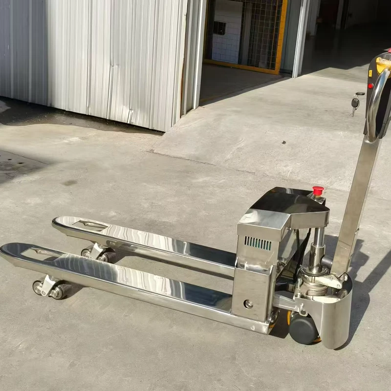 Stainless Steel electric Lift Forklift Jack Trans Pallet Trolley Hand Pallet Truck