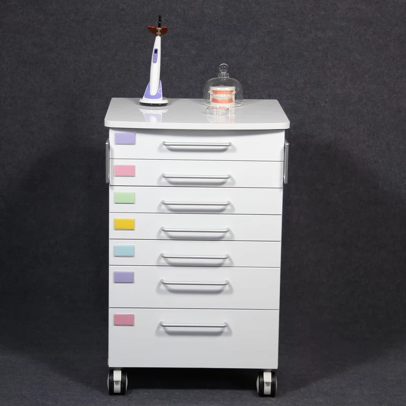 Stainless Wooden Clinic Mobile Medical Laboratory Hospital Furniture Cabinet Medical Trolley