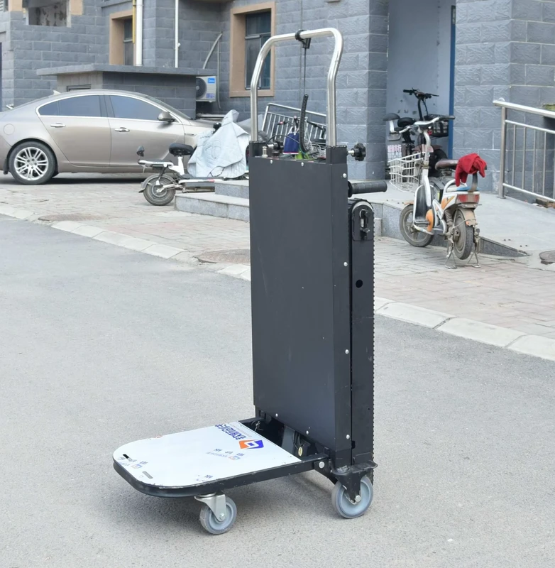 Stair Climber Hand Trolley Electric 150Kg Wheeled Iron Foldable Four Wheel Portable Warehouse Cargo Transport Cart Stair Climber