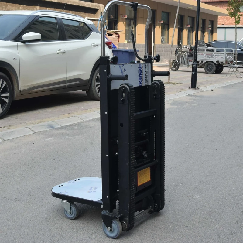 Stair Climber Hand Trolley Electric 150Kg Wheeled Iron Foldable Four Wheel Portable Warehouse Cargo Transport Cart