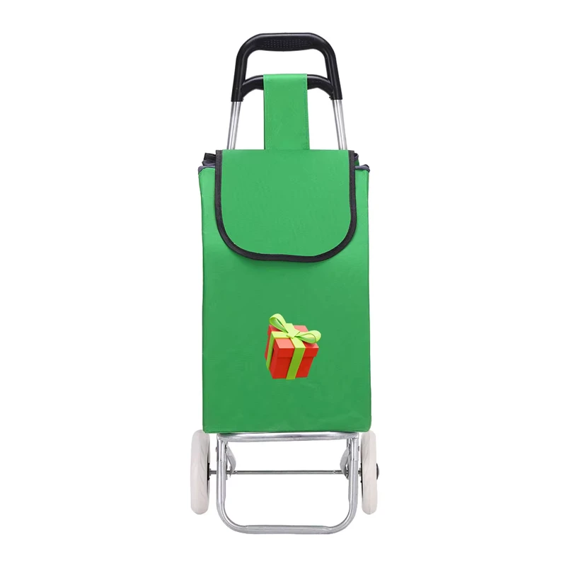 Stair Climbing Folding Shopping Grocery Trolley Cart With Seat With Wheels