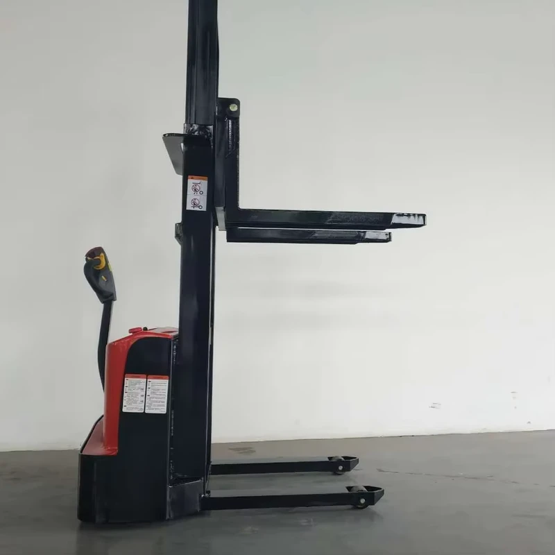 Stand Up Stacker Full Electric Pallet Forklift Hydraulic Trolley Truck 2 3 Stage Mast 1000 2000kg Capacity 1600 3500mm 12V