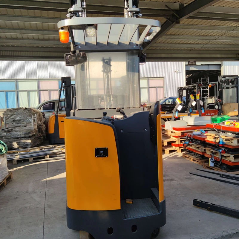 Stand up Narrow Aisle Stacker Small Full 2ton Electric Pallet 2000kg Reach Fork Lift Truck