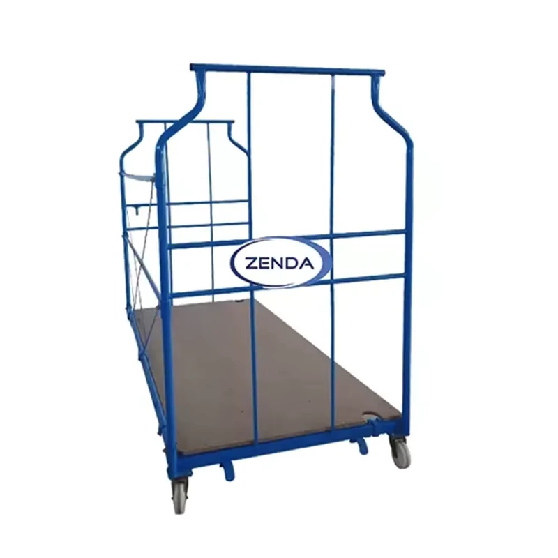 Standard Roll Container Steel Logistics Equipment Foldable Cage Trolley with Four Wheel OEM Powder Coated