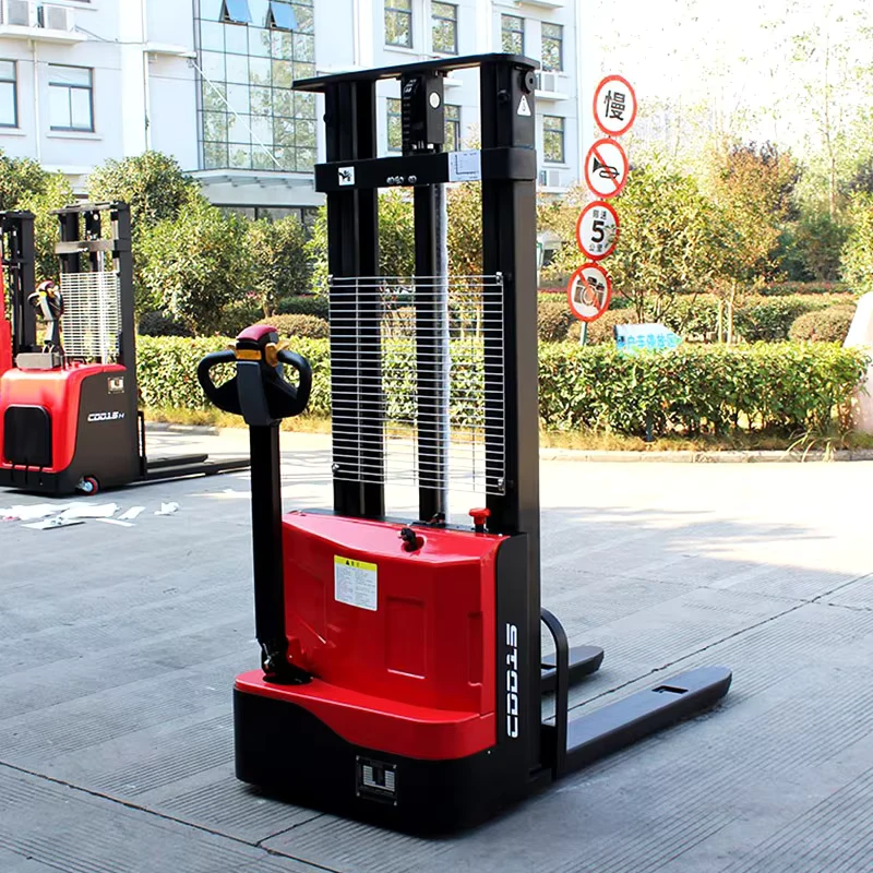 Standing Forklift Manual Forklift Stacker 1.5 Ton 2000 kg Electric Pallet Forklift