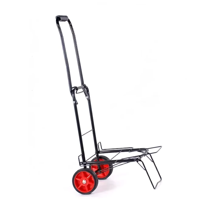 Steel Folding Carrying Hand Lift Truck Luggage Transport Metal Frame Durable Outdoor Cart Trolley Shopping Carrying Hand Cart