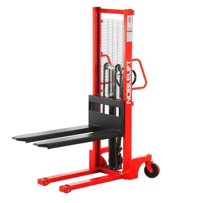 Steel Frame 1000kg 2000kg Hydraulic Stacker Forklift Hand Manual High Efficiency 220V 380V