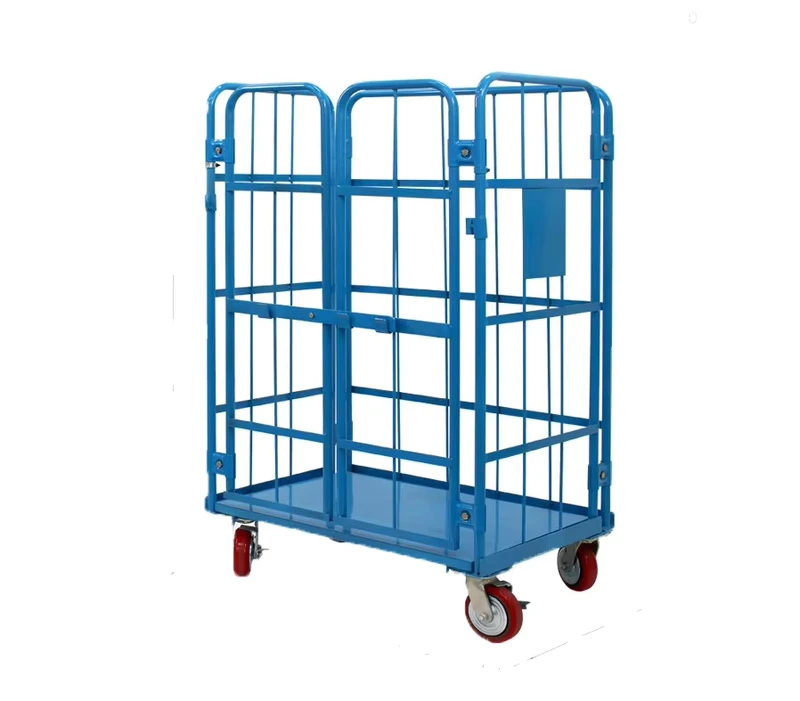 Steel Logistics Trolleys Demountable Roll Container Pallet Cage Storage Four Wheels Logistics Cart