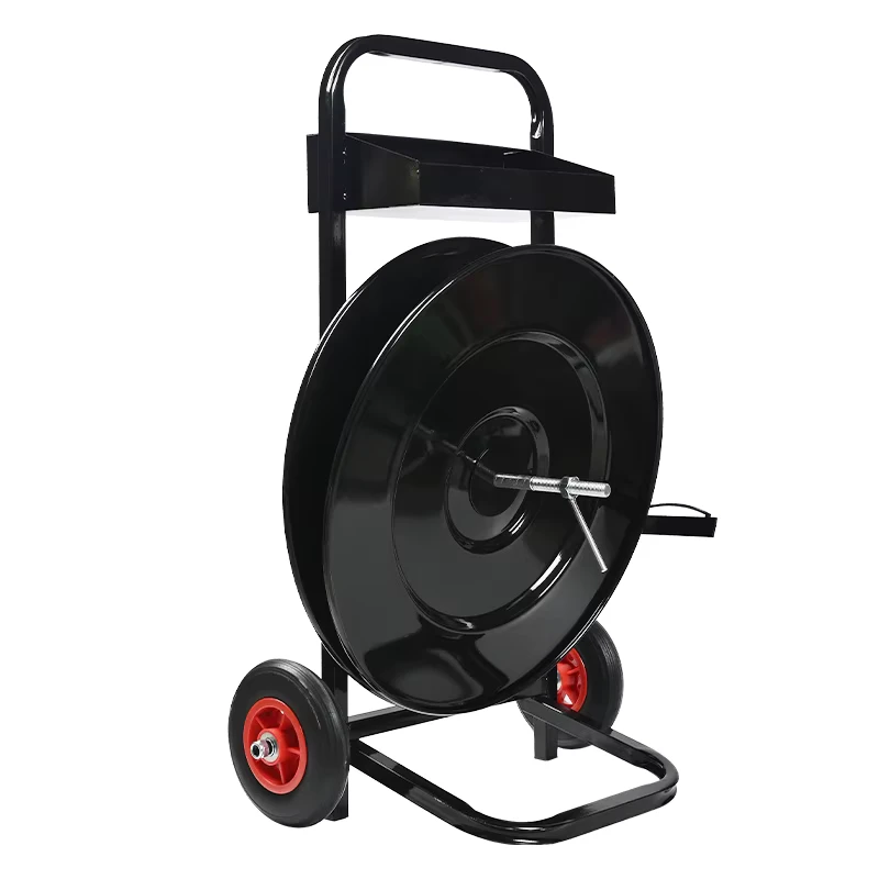 Steel Manual Hand Strapping Tool Polyester Corded Cart Mobile Tape Trolley PET Strap Dispenser