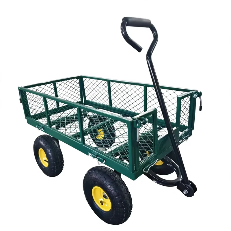 Steel Mesh Roll Container Garden Cart with 300kg Load Capacity OEM Customizable