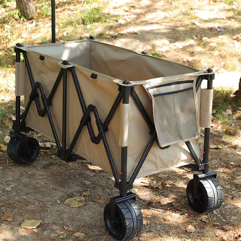 Steel Outdoor Foldable Utility Cart Wagon Garden Camping & Yard Use Storage & Shopping Multi Purpose Trolley