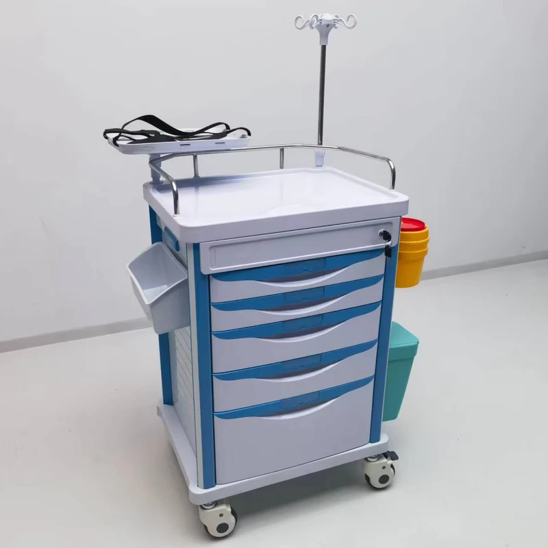 Steel Plastic ABS Multifunctional High Quality Mobile Customized Portable Hospital Medical Trolley