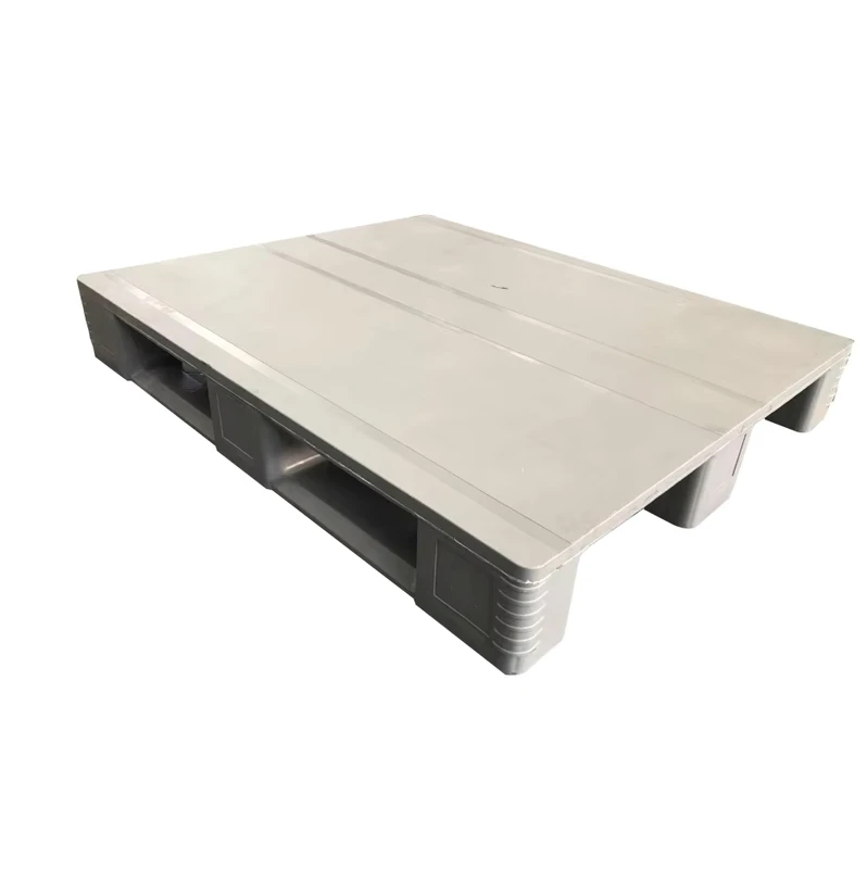 Steel Reinforced 4 Way Entry Single Faced Three Feet Solid Customized Euro Plastic Pallet Storage Transportation Logistics
