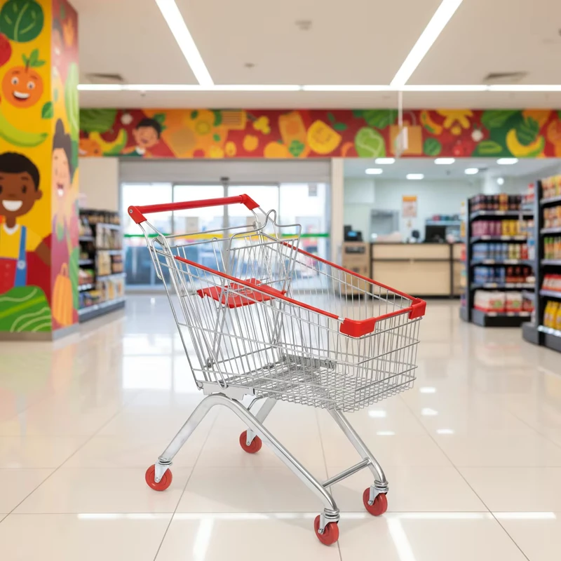 Steel Supermarket Shopping Cart Trolley for Retail Store