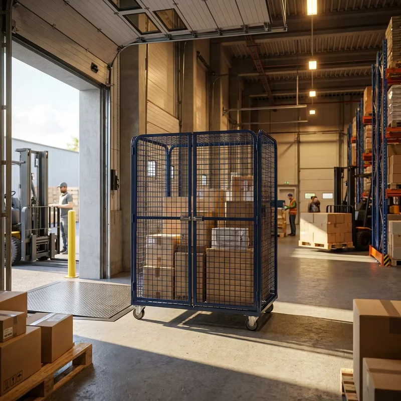 Steel Z Shape Stackable Storage Roll Container for Warehouse Efficient Order Fulfillment