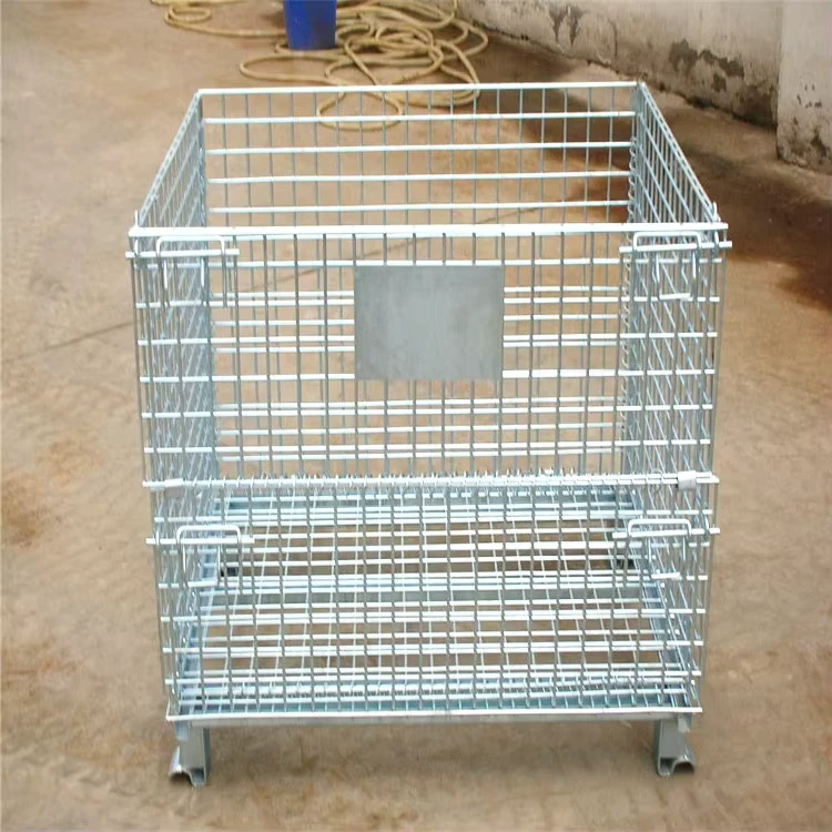 Storage Galvanized Onion Storage Wire Mesh Container Roll Container Cage Cart Roll Cage Trolley