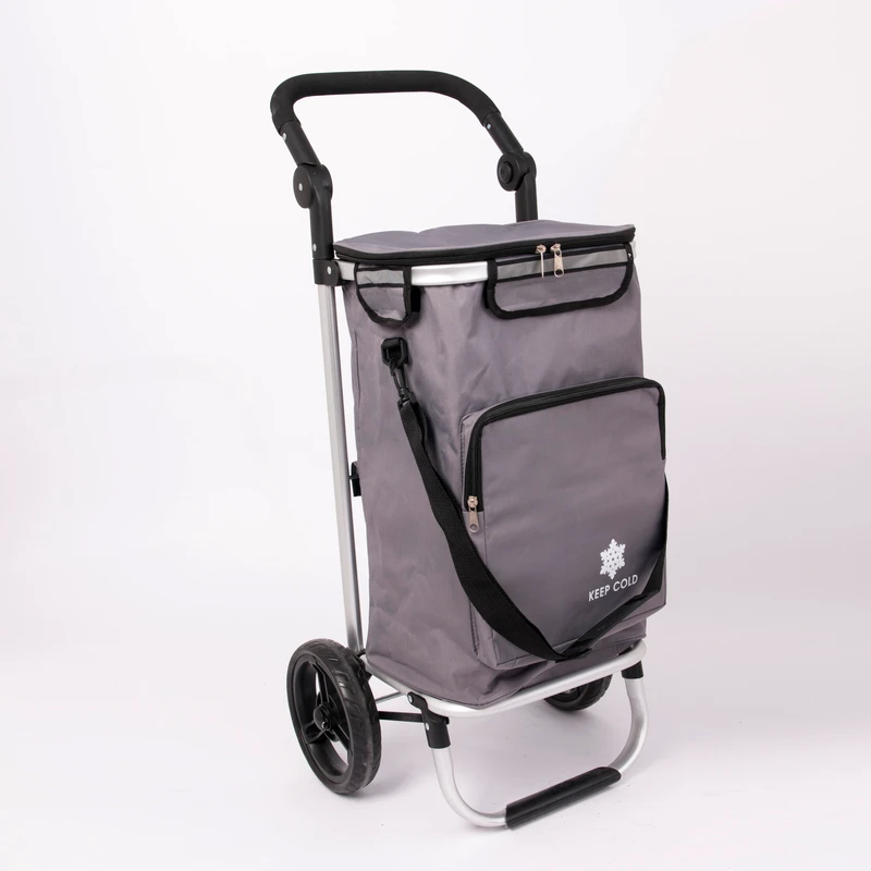 Strong Polyester Fabric Shopping Trolley Cart with Aluminium