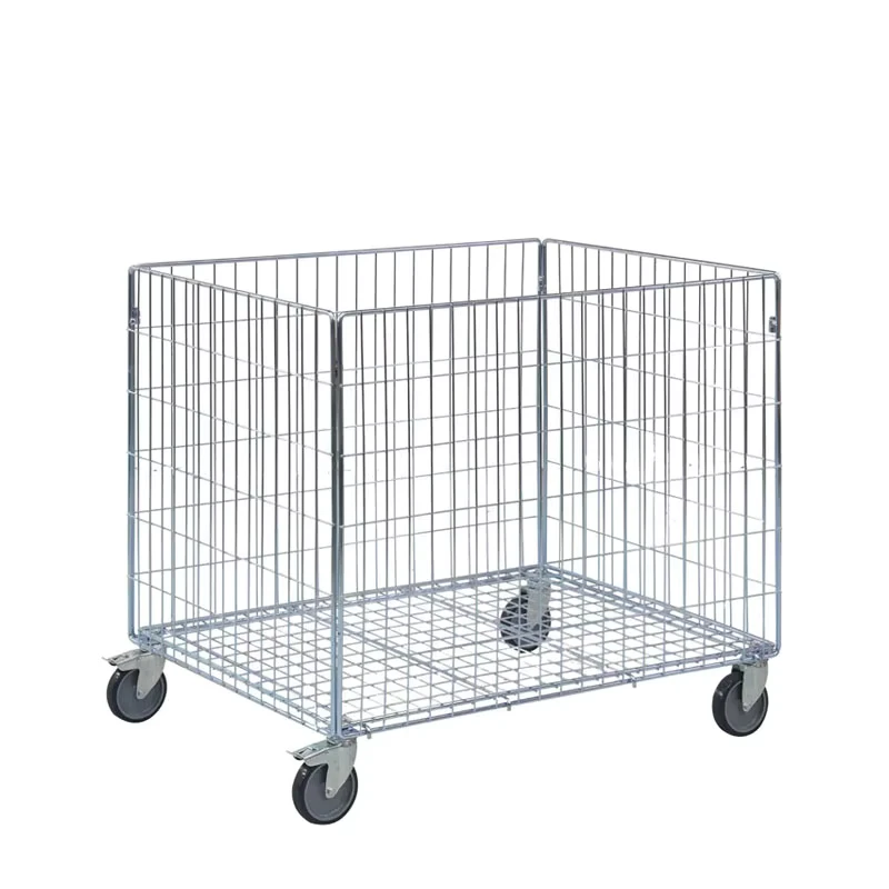 Strong Wire Cage Table Trolley Bin for Clothes Storage and Cargo & Storage Equipment