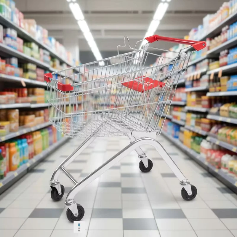 Sturdy Build Portable Shopping Cart Shopping Trolley for Store Professional Shopping Cart
