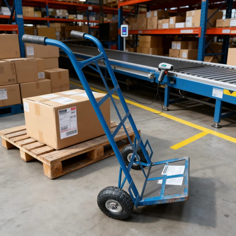 Sturdy Heavy Duty Hand Cart Steel Trolley for Warehouse Logistics Construction Industrial Material Transport