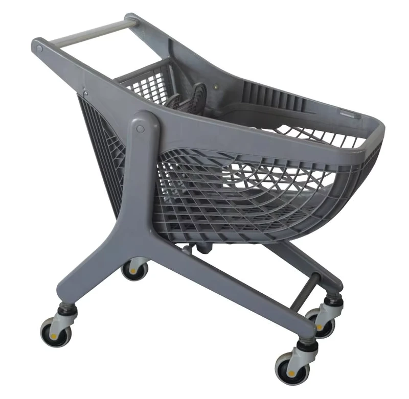 Style Fan Type Unfolding Supermarket Hand Trolley Lightweight Plastic Waterproof Shopping Cart