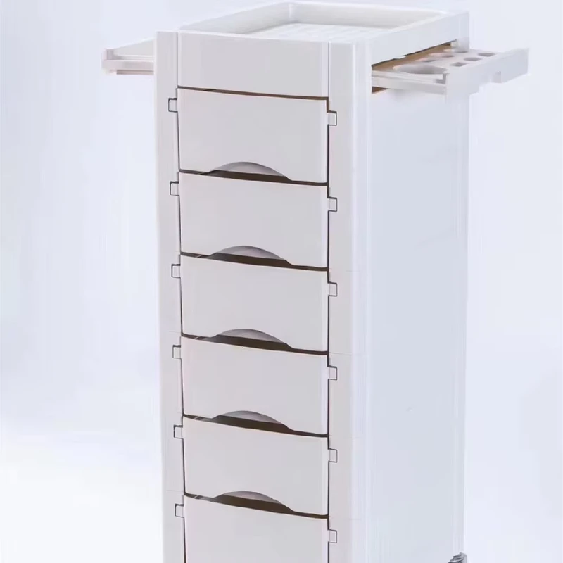 Stylish White Green and Purple Salon Trolleys for Barber Shops and Beauty Salons