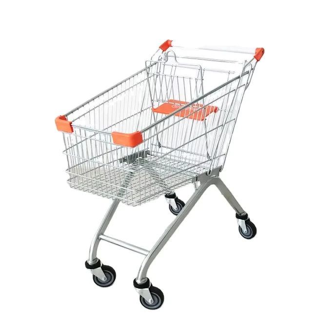 Super Market Trolly 100 Litre Supermarket Steel Shopping Trolley Cart