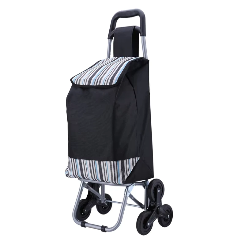 Supermarket 600D Oxford Shopping Trolley Bag Household Storage Cart with Wheels