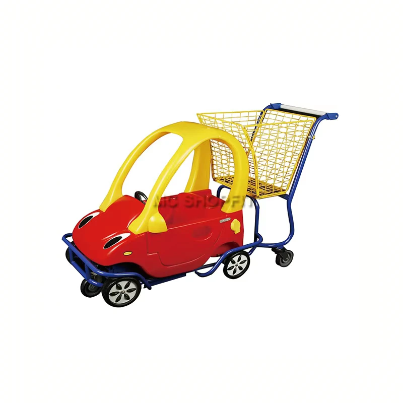 Supermarket Children Steel Wire Cart Kids Shopping Trolleys with Wheels