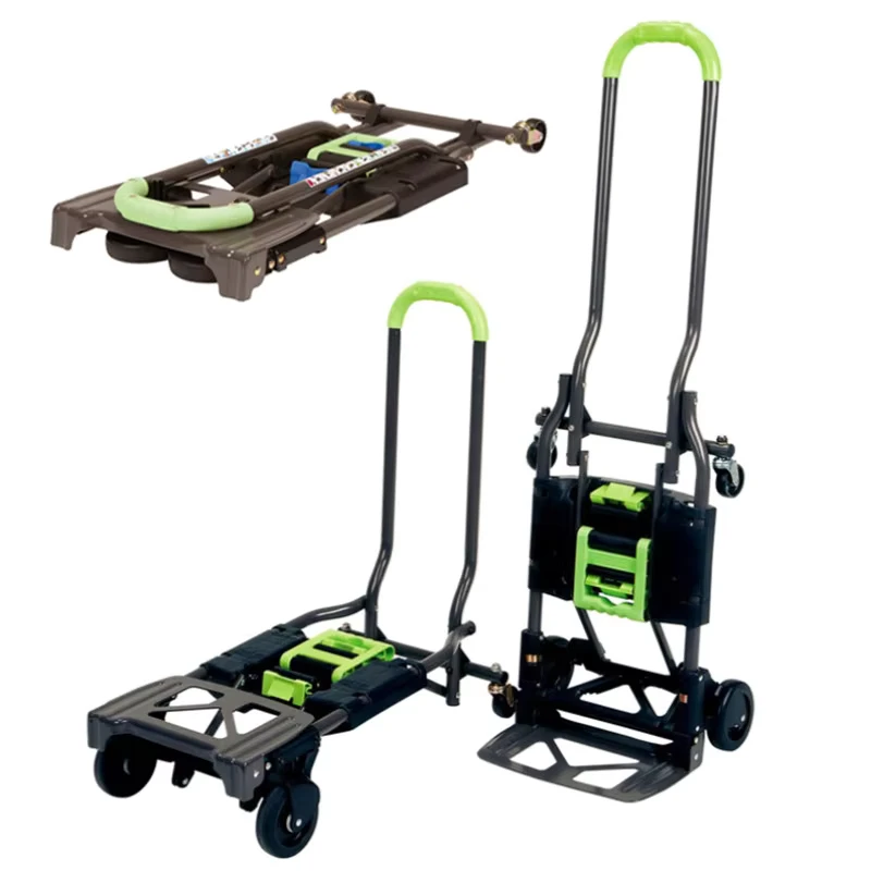 Supermarket Heavy Duty Cart Foldable Trolley Folding Platform Truck