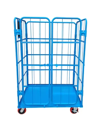 Supermarket Roll Container Four Wheel Warehouse Rolling Trolley for Logistics Center Customizable OEM for Hand Carts & Trolleys