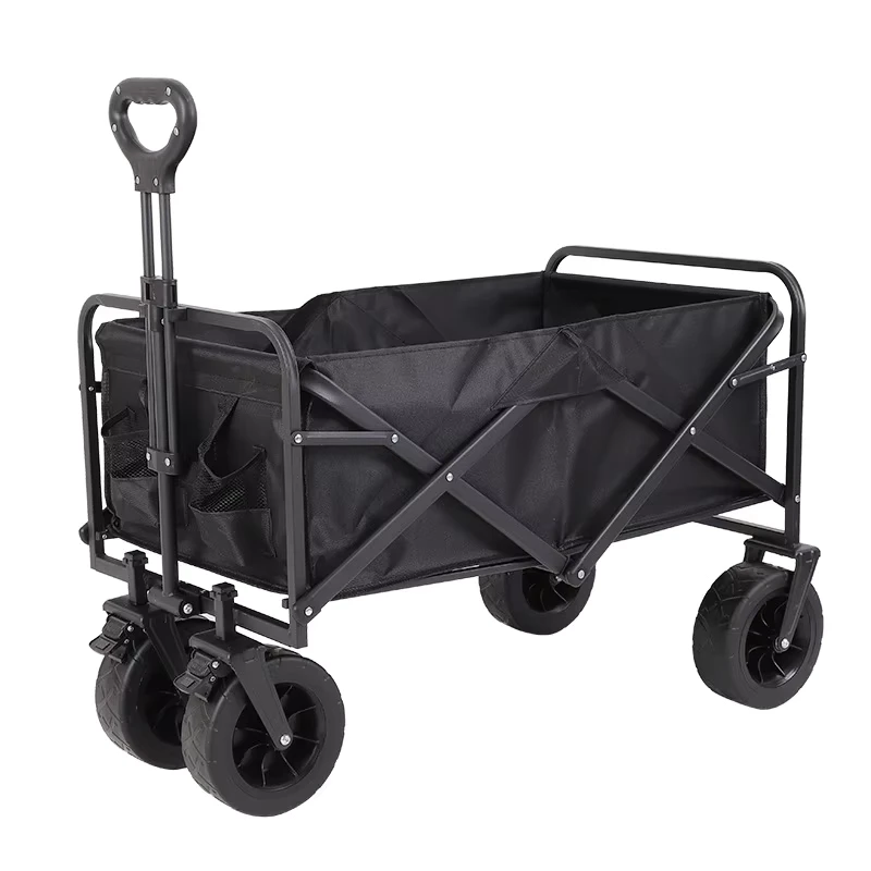 Supermarket Shopping Cart 8 Inch Double Brake Wide Wheel Foldable Picnic Outdoor Off Road Camper Table Board