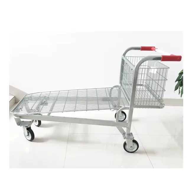 Supermarket Shopping Carts Warehouse Platform Hand Trolley