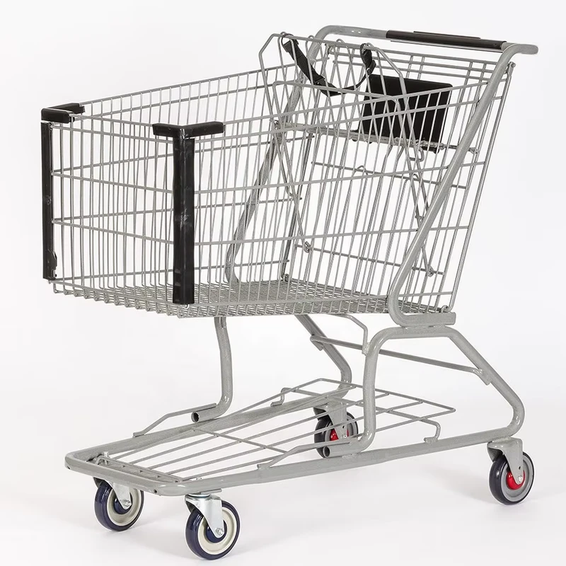 Supermarket Shopping Carts With Heavy Duty Wheels