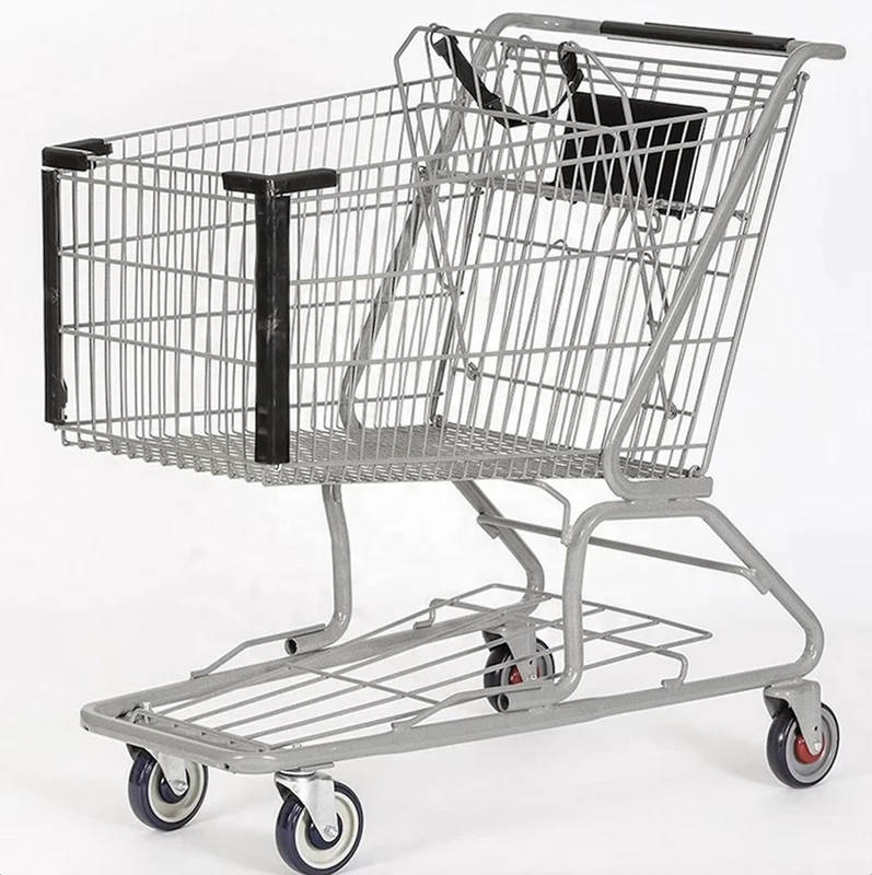 Supermarket Shopping Carts with Heavy Duty Wheels