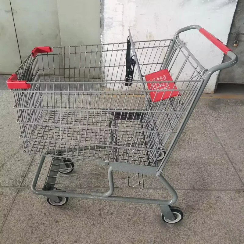 Supermarket Shopping Trolley Cart with Mesh Structure