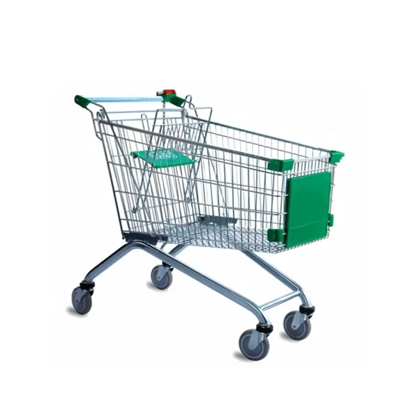 Supermarket Shopping Trolley Shopping Cart Chromed Hand Trolley