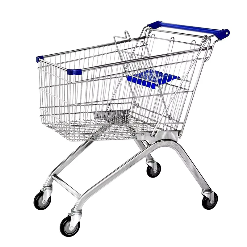 Supermarket Shopping Trolleys Wheeled Market Shopping Vegetable Carts