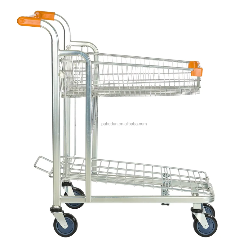 Supermarket Trolley Cart Convenient Folding Steel Carrito De Supermercado with Mesh Structure Durable PP Fabric Metal Material