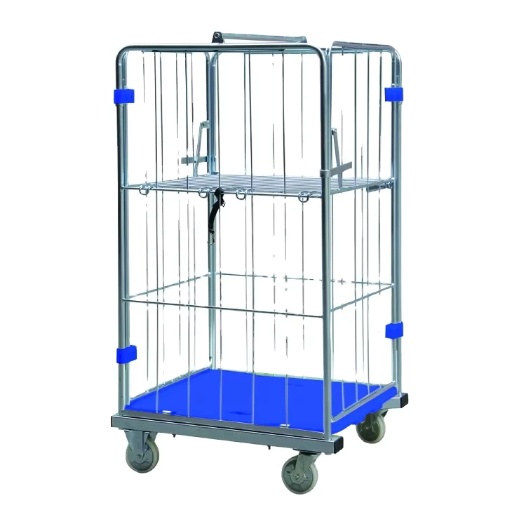 Supermarket Used Heavy Duty Foldable Roll Container with Z Base