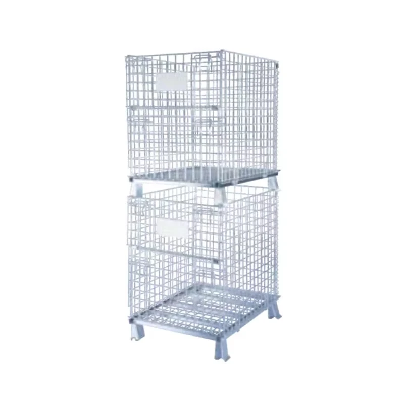 Supermarket Warehouse Equipment Metal Stackable Storage Cage Stacking Racks & Shelves