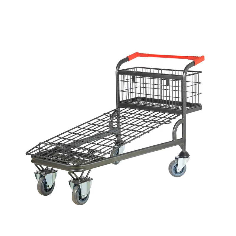 Supermarket Warehouse Heavy Duty Storage Transporter Big Capacity Trolley Cart
