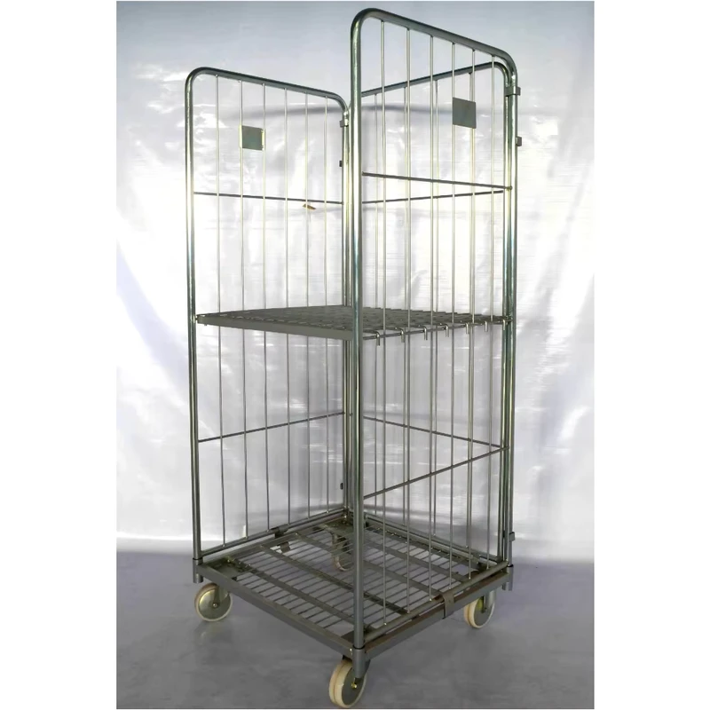 Supermarket Warehouse Logistics Heavy Duty Metal Roll Cage Trolleys Custom Cargo Storage Equipment Roll Container Cart