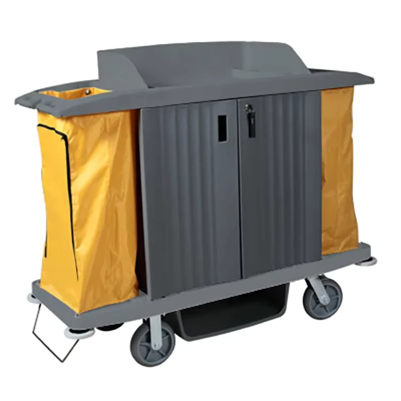Supplies Hotel Room Cleaning Equipment Housekeeping Service Trolley Cart with 2 Bags